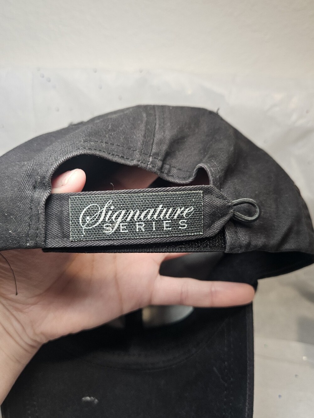Black Rhinestone Script Baseball Cap - Picture 2 of 6